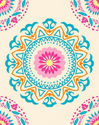 Mandala Floral Bright Pattern Design Rug