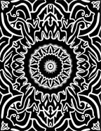 Monochromatic Intricate Radial Abstract Pattern Rug