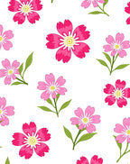 Pink Floral Pattern Print Rug