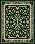 Dark Green Floral Classic Scroll Rug
