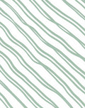 Sage Green Wavy Stripe Pattern Rug