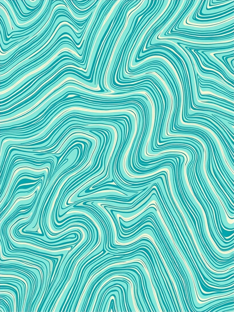 Aquatic Swirl Pattern Rug