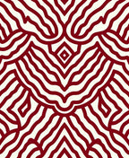 Crimson And Cream Abstract Pattern Rug
