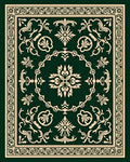 Elegant Floral Bordered Traditional Pattern Rug