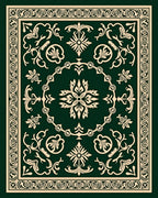 Elegant Floral Bordered Traditional Pattern Rug