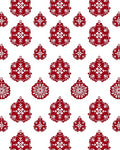 Crimson Snowflake Ornament Repeat Rug