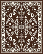Ornate Floral Arabesque Pattern Rug