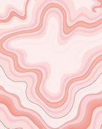 Blush Pink Marbling Swirl Pattern Rug