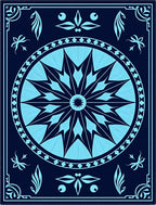Starburst Mandala Geometric Pattern Rug