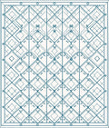 Geometric Diamond Line Art Design Rug