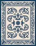 Intricate Vintage Floral Pattern Rug