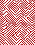 Red White Geometric Abstract Pattern Rug