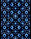 Bold Blue Geometric Diamond Pattern Rug