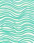 Ocean Green Wavy Stripe Pattern Rug