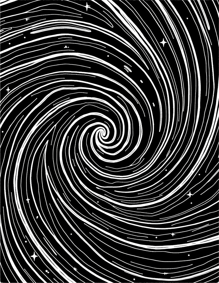 Cosmic Swirl Starry Night Rug