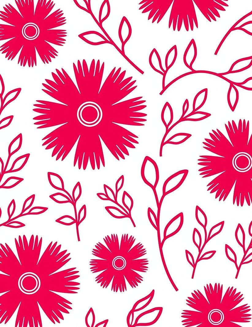Modern Floral Vine Pattern Rug