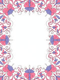 Pink And Purple Floral Swirl Rug