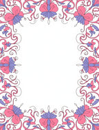 Pink And Purple Floral Swirl Rug