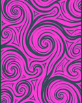 Bold Pink Swirl Abstract Pattern Rug