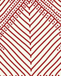 Red Chevron Pattern With Dots Rug