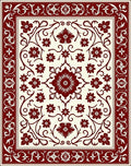 Ornate Floral Vine Pattern Rug