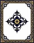 Elegant Floral And Bordered Design Rug