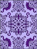 Elegant Floral Swirls Print Rug