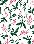 Botanical Print With Red Accents Rug