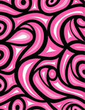 Pink Swirling Abstract Pattern Rug