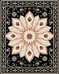 Elegant Floral Mandala Design Rug