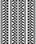 Black White Interlocking Abstract Pattern Rug