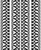 Black White Interlocking Abstract Pattern Rug