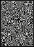 Abstract Black White Swirling Lines Rug