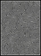 Abstract Black White Swirling Lines Rug