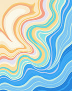Abstract Marbled Swirl Pattern Rug