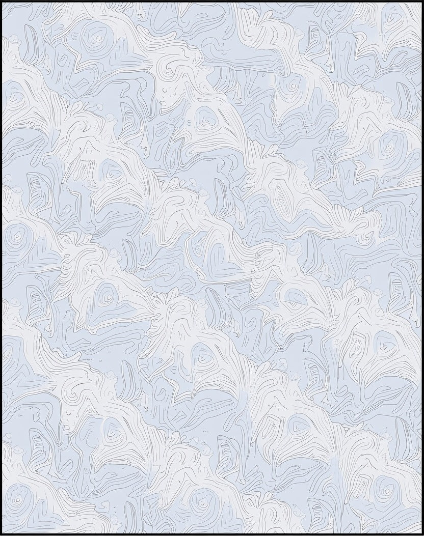 Abstract Contour Organic Terrain Design Rug