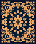 Elegant Floral And Scrollwork Pattern Rug