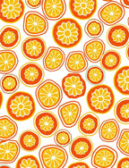 Citrus Slice Pattern Design Rug