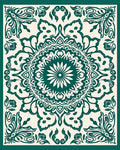 Intricate Floral Mandala Pattern Rug