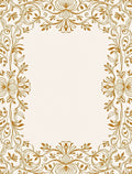 Ornate Floral Vine Border Design Rug