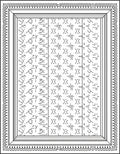 Abstract Tribal Stripe Border Design Rug