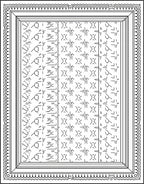 Abstract Tribal Stripe Border Design Rug