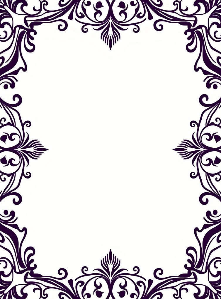 Ornate Swirl Victorian Style Frame Rug