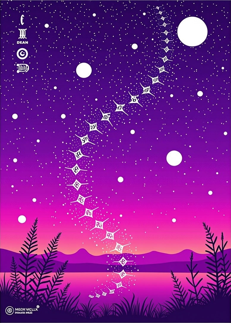 Gradient Night Sky Star Trail Rug