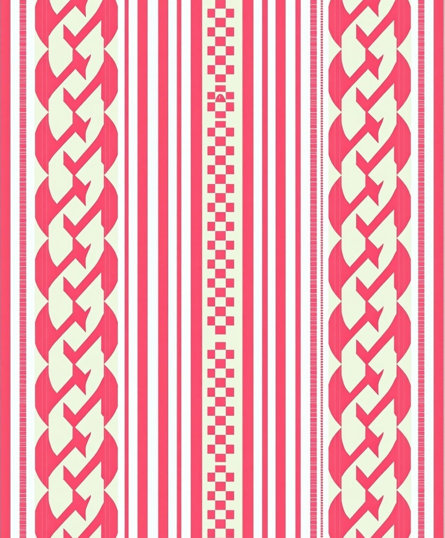 Chain Link Stripe Pattern Rug