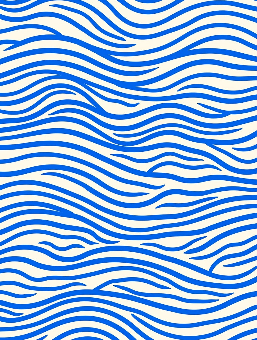 Blue Wave Pattern Design Rug