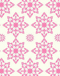 Pink Floral Starburst Pattern Rug