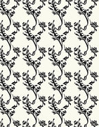 Elegant Black Floral Vine Rapport Rug