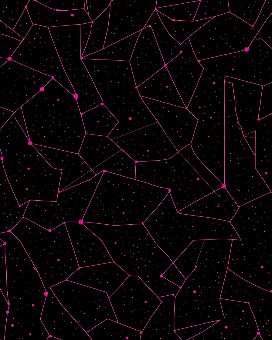 Geometric Star Map Design Rug