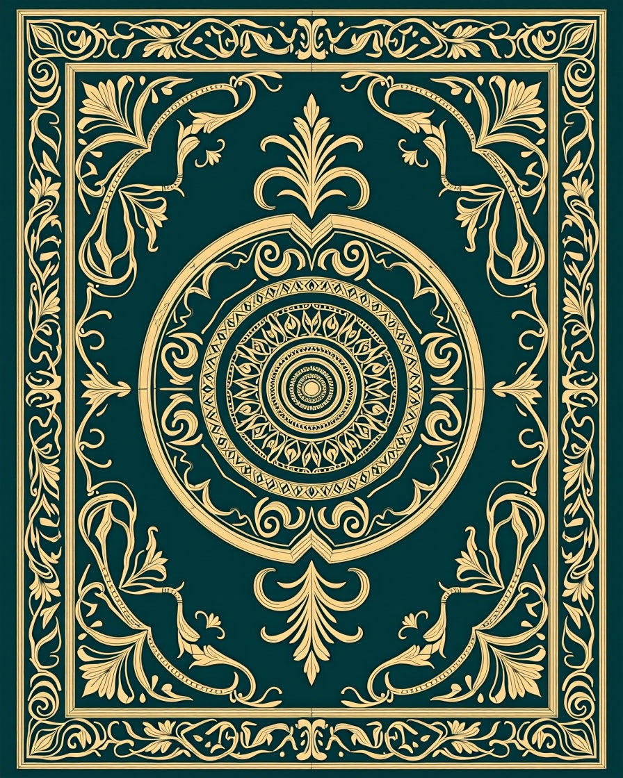 Intricate Floral Medallion Pattern Rug